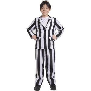 Provento - Gestreept Halloween-kostuum voor kinderen met jas en broek