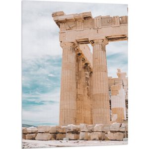 Vlag - Deel van Parthenon in Athene, Griekenland - 70x105 cm Foto op Polyester Vlag