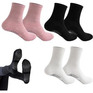 Allecto Plus - Antislip yogasokken voor yoga en pilates - Set van 3 paar - Grijs, wit, zwart - One size - Geschikt voor barre, ballet en gym workout