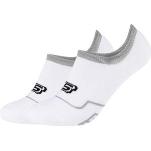 Skechers 2PPK Cushioned Footy Socks SK44011-1000, Unisex, Wit, Sokken, maat: 43-46