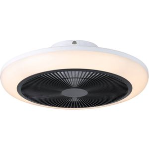 EGLO Sayulita 1 Plafondlamp met ventilator - 46 cm - Instelbaar wit licht - DC-energy saving - Zwart/Wit - Dimbaar - 3 Standen