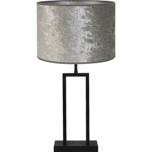 Light & Living Tafellamp Shiva/Chelsea - Zwart/Zilver - Ø30x62cm -