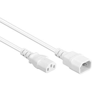 Allteq - C13 naar C14 apparaatsnoer - Verlengkabel - 7.5 meter - Wit