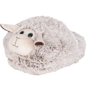 Cozy Noxxiez Voetenwarmer Schaap Junior 35 X 25 Cm Pluche Grijs