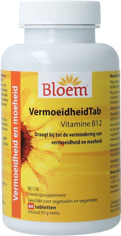 Bloem - Vermoeidheidtabletten - 60 Tabletten - Unieke Formule met Vitamine B12 en Ginkgo Biloba