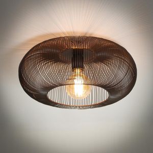 Plafondlamp Zwart Metaal Ø43cm - Lamp Copper Twist