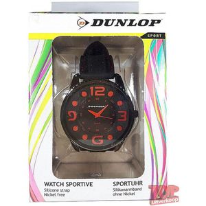 Dunlop Sport Quartz Horloge Tennis (Zwart/rood)