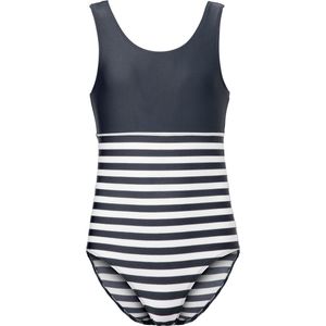 Merry Style Meisjes Zwemkleding – Badpak – Blauw/Bloemen – 140 - MS-MS10-445-SWS