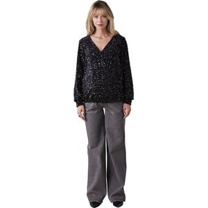 Envie de fraise - Zwangerschapsblouse - Met Lovertjes - V-hals - Lange Mouwen