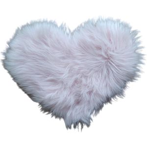 Tapijt roze hartjesvorm - Vloerkleed woonkamer 30x40cm - Wasbaar en vlekbestendig