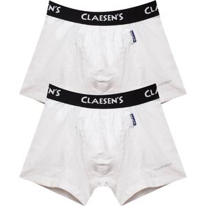 Claesen's® - Jongens Boxershorts 2-pack Wit - White - 95% Katoen - 5% Lycra