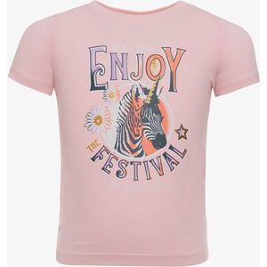 TwoDay meisjes T-shirt met zebra lichtroze - Maat 92