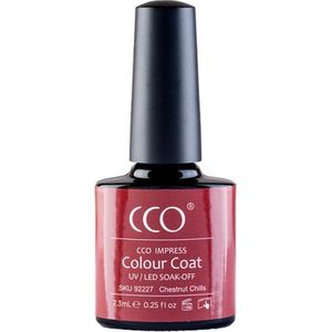 CCO Shellac - Gel Nagellak - kleur Chestnut Chills 92227 - Bruin - Dekkende kleur - 7.3ml - Vegan