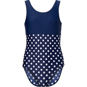 Merry Style Meisjes Zwemkleding – Badpak – Blauw/Bloemen – 140 - MS-MS10-445-SWS