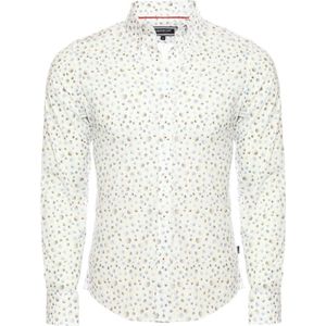 Wit Overhemd Met Schelp Motief Slim Fit 8479 Carisma - XXL