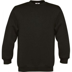 Sweatshirt Kind 7/8 Y (7/8 ans) B&C Ronde hals Lange mouw Black 80% Katoen, 20% Polyester