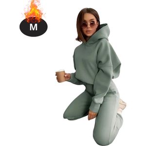 Nivard Joggingpak - Huispak - Volwassenen - Trainingspak - Comfortabel - Joggingsbroek - Tracksuit - Dames - Groen - M