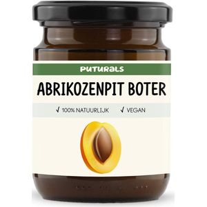 Abrikozenpit Boter 100% Natuurlijk - 250gr - Hydrateert en Verzorgt Droge Huid - Rijk aan Vitaminen en Vetzuren - Natuurlijk Alternatief voor Body Butter en Bodylotion - Bruine Glazen Pot