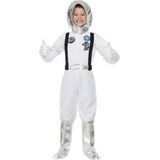 Smiffy's - Science Fiction & Space Kostuum - Witte Astronaut Kind Kostuum - Wit / Beige - Large - Carnavalskleding - Verkleedkleding