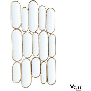 Vtw Living - Spiegel - Industriële Wandspiegel - Goud - 102 cm hoog