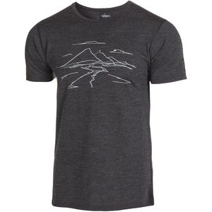 Ivanhoe T-shirt Agaton Mountain Heren Merinowol Grijs Maat Xl