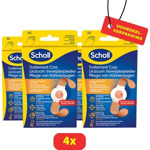 Scholl Likdoorn Verwijderpleisters - 4 x 8 stuks Voordeelverpakking
