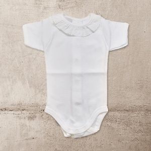 BABIDU Babybody - Katoen - Gazonkraag met Kant - Uniseks