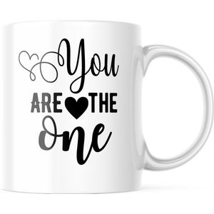 Valentijn Mok met tekst: You Are The One | Valentijn cadeau | Valentijn decoratie | Grappige Cadeaus | Koffiemok | Koffiebeker | Theemok | Theebeker