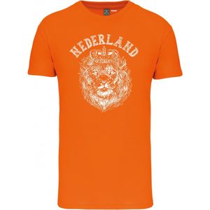 T-shirt Leeuw Print | Koningsdag kleding | oranje shirt grote maten | Oranje | maat 5XL