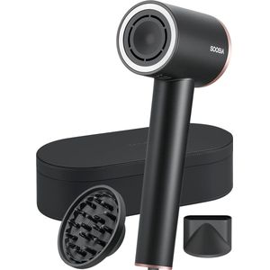 Soosia HighSpeed Ionic Fohn met Display - HeatProtect Autocare - Haardroger met Diffuser - Coolshot - 110.000 RPM