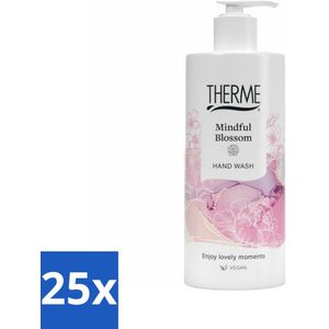 25 x Therme - Mindful Blossom - Handzeep - Hydraterend - Verzorgend - 300ml - Handzeep - Handverzorging - Hydraterende Handzeep - Bloemige Geur - Zijdezachte Handen
