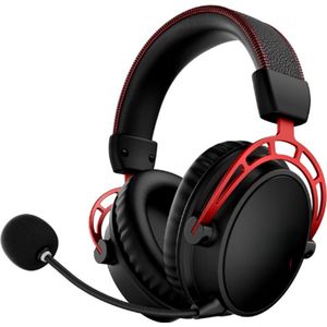 Wireless Gaming Headset Voor PC - 300 Uur Batterijduur - DTS Hoofdtelefoon X Audio - Geheugenschuim - Dual Chamber Drivers - Ruisonderdrukking - Eén Maat - Zwart Rood