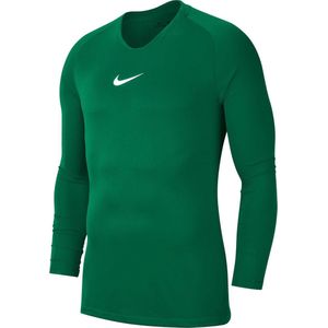 Nike Park Dry First Layer Longsleeve  Thermoshirt - Maat M  - Mannen - groen/wit