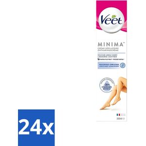 24 x Veet Ontharingscrème Pure Normale Huid 100 ml - Ontharingscrème - Veet - Gladde Huid - Zachte Huid - Ontharen Benen