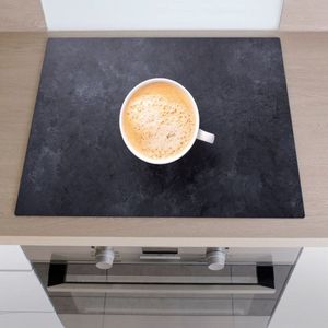 Inductiebeschermer koffiekop op het aanrecht | 90 x 52 cm | Keukendecoratie | Bescherm mat | Inductie afdekplaat