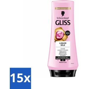 Gliss - Hair Repair - Conditioner met Liquid Silk voor Zijdezacht Haar - 200 ml - Bulkverpakking - 15 stuks