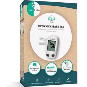 Go-Keto | Kickstart Set | Ketone & Bloed Glucose Meter (mmol/L) | 1 x Go-Keto Kickstart Set  | Ketose dieet | Ketonentest