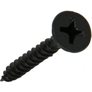 Gipsplaatschroeven 3.5 x 25mm. lang. zwart. platkop. 200 stuks. Sam.