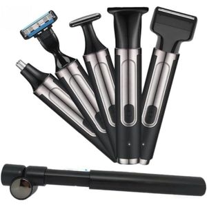 Elektrisch Ruggenscheerapparaat 5-in-1 voor Mannen - Multifunctionele Lichaamstrimmer Set