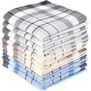 Zachte zakdoeken set van 12 stuks diverse pochetten voor heren en dames - wit