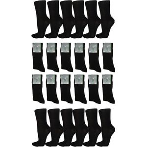 Medische sokken zonder elastiek - 12 paar - Zwart - Maat 39/42