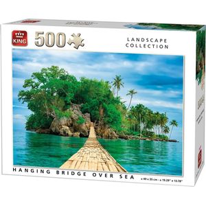 King Puzzel 500 Stukjes (49 x 35 cm) - Hanging Bridge - Legpuzzel Eiland