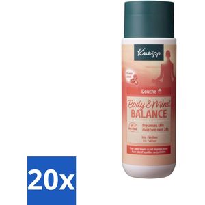 20 x Kneipp - Douchegel - Body & Mind Balance - 200 ml - Douchegel - Balans - Iris - Vetiver - Natuurlijke Douchegel