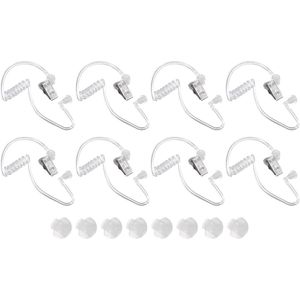 Geheimagent Hoofdtelefoonkostuum Oorstuk Steun Met Vervangende Oorslang - 2-Weg Radio Audio Hoofdtelefoon - Set van 8 Stuks