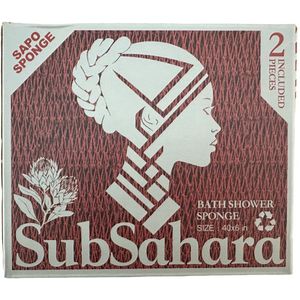 SubSahara Bad & Douche Spons - Traditionele SAPO spons - Cadeau verpakking - Bruin