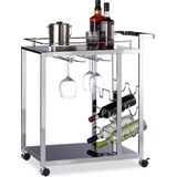 relaxdays - keukentrolley glas BARON ontwerp - keukenwagen - wijnrek - serveren