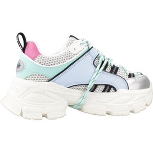 BUFFALO - Saturn Lace - Sneakers - Lichtblauw / Pink / Zwart / Zilver