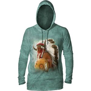 Lightweight Hoodie Native American Portrait S