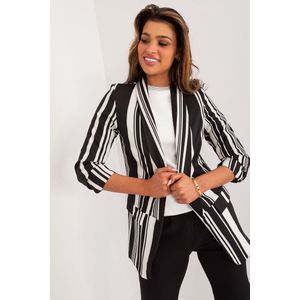 Dames blazer - Maat XXL - Los vallend - Gestreept - Zwart - Wit