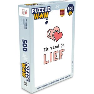 Puzzel Quotes - Ik vind je lief - Mannen - Vrouwen - Liefde - Spreuken - Legpuzzel - Puzzel 500 stukjes